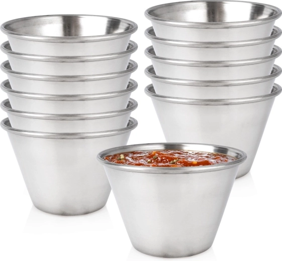 Vilde stainless steel dipping bowls for dips and sauces 100 ml (12 pcs)