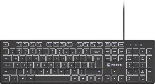 Wired keyboard natec herring glow with white backlight