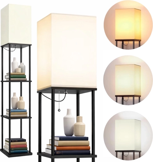 Renew Force 2-in-1 Floor Lamp with Shelves
