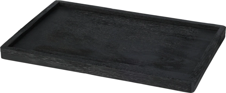 Dekoratīva koka paplāte 30 × 20 × 2,5 cm – melna
