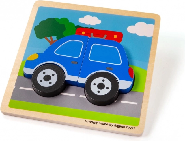 Ieliekamā puzle Auto Bigjigs Toys