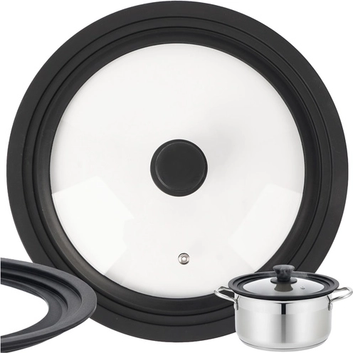 Universāls silikona–stikla vāks 3 vienā RUHHY 28/30/32 cm