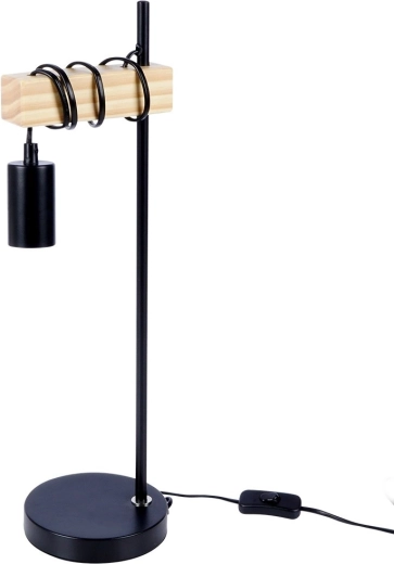Industrial design with wooden accent