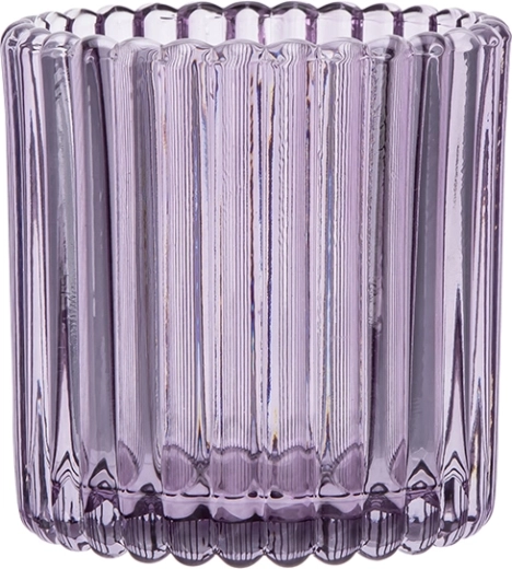 Stikla svečturis violets 7,5 × 7,5 × 7,5 cm