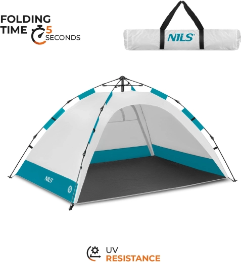 NILS pop-up beach tent – gray
