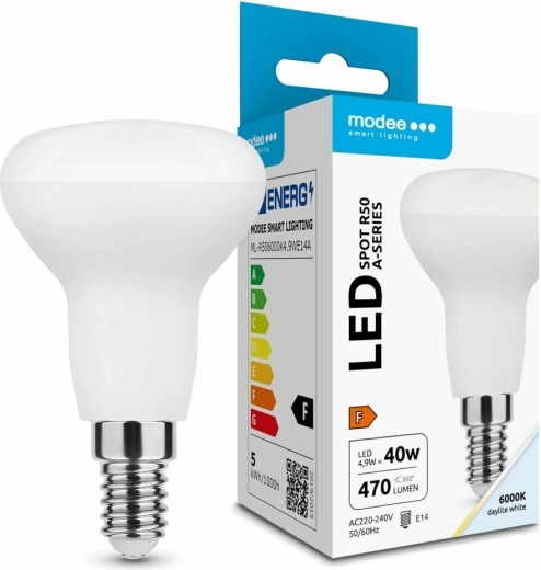 Modee LED spuldze R50 E14 4,9 W auksti balta 470 lm 110°