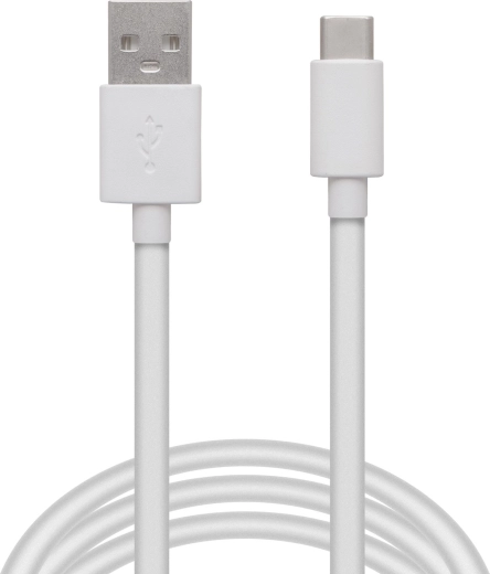 USB-C datu kabelis, balts, 2 m