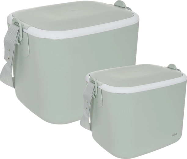 Plastmasas aukstuma kastes komplekts 5,5 l + 14 l, 2 gab., zaļganā krāsā