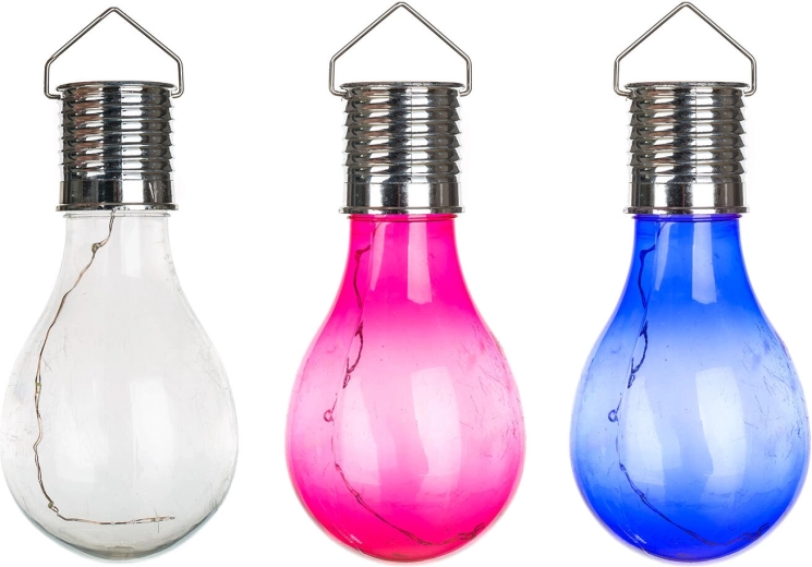 Happy Green solar hanging bulb-shaped lamp 14.5 × 8 cm (assorted colors)
