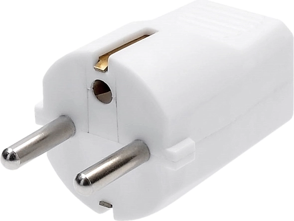 Solight straight plug IP20 white - 1 piece