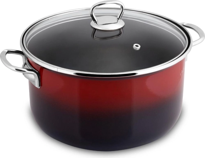 Lamart enamel casserole with lid 24 cm