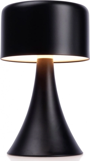 Metāla bezvadu LED galda lampiņa 20,5 cm – melna