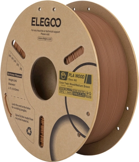 Elegoo PLA filament with wood fibers – Indian Oak