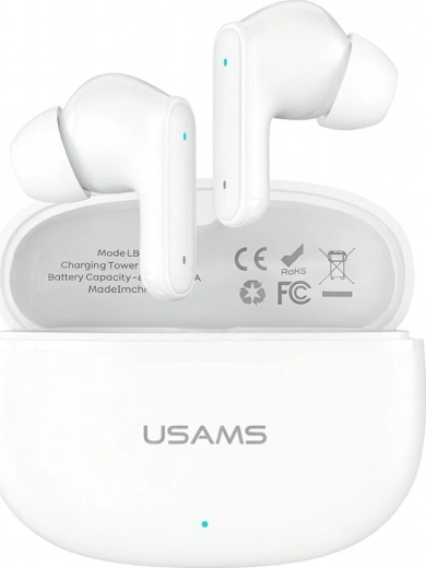USAMS E05 TWS Wireless Earbuds Bluetooth 6.0 White