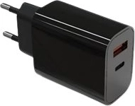 Tīkla lādētājs 20 W ar USB‑C un USB‑A, Power Delivery, melns