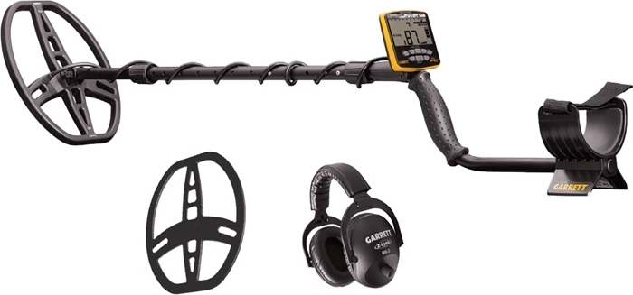 Metālu detektors Garrett Ace Apex ar spoli 8,5" × 11" Raider un bezvadu austiņām MS-3