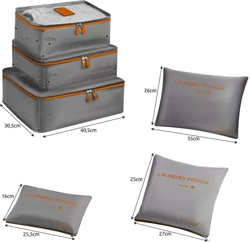 6 izmēri pārskatāmai pakošanai