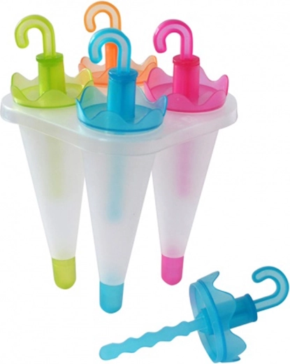 TORO Plastic Ice Cream Mold – Umbrellas, 4 pcs