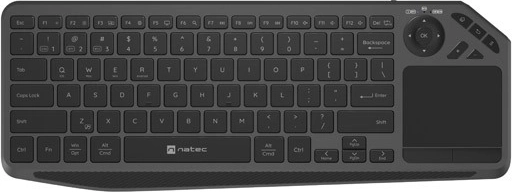 bezvadu tastatūra ar skārienpaliktni Smart TV ierīcēm Natec Turbot 2 BT + 2,4 GHz