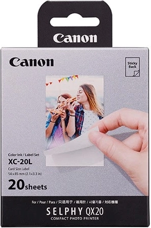 Papīra un tintes komplekts printerim Canon SELPHY QX20