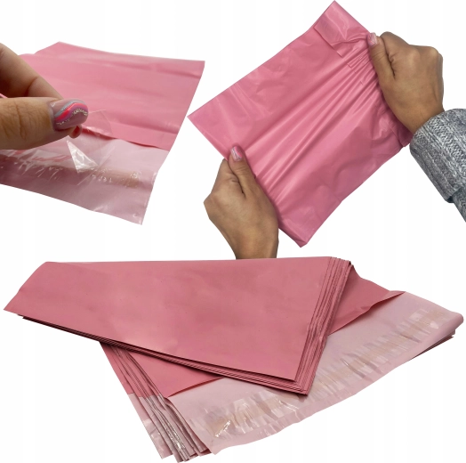 Rozā kurjeru folijas aploksnes 500 × 600 mm, 50 gab. – B3