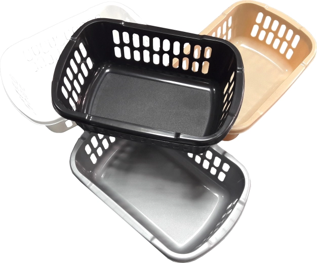 Plastic storage basket medium 28 × 19 × 9.5 cm – color mix