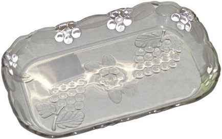 KRYSTAL serving dish from clear plastic 19 × 12 × 2 cm