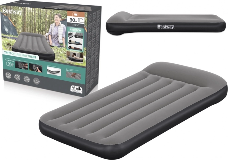 Piepūšams matracis 99 × 188 × 30 cm BESTWAY Tritech ar USB pumpi