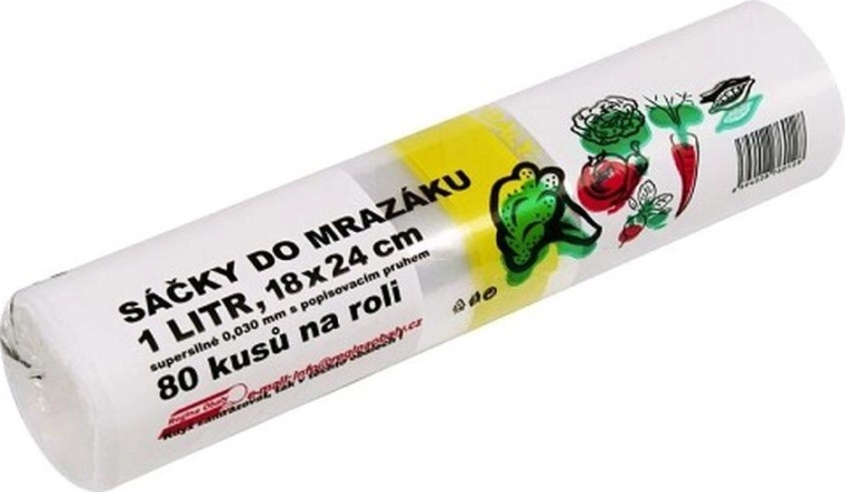 Saldēšanas maisiņi ar marķēšanas joslu 1 l, īpaši izturīgi (80 gab.)