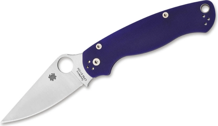 Spyderco Para 3 tumši zils salokāms kabatas nazis 8,7 cm