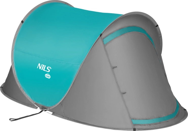 Pašizvēršamā pludmales telts NILS CAMP tirkīza