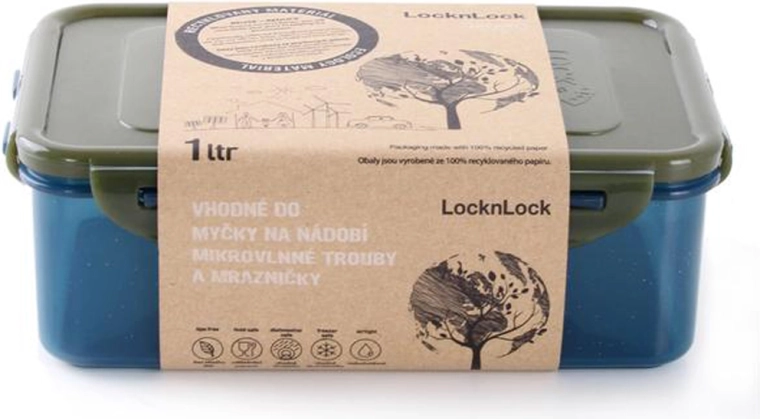 Locknlock pārtikas uzglabāšanas trauks no pārstrādājamas plastmasas 1000 ml