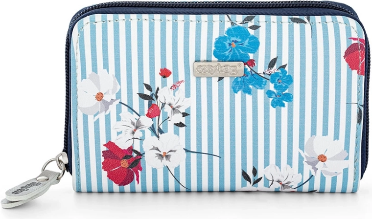 Women's Wallet Navy Flowers