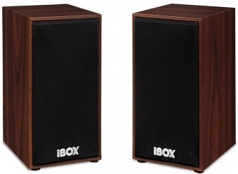 Koka stereo skaļruņi 2.0 iBOX SP1, brūni