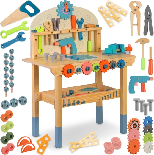 Koka bērnu darbagalds ar instrumentiem RICOKIDS