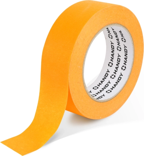 Ūdens bāzes maskēšanas lente lietošanai ārpus telpām, 50 m × 24 mm, oranža