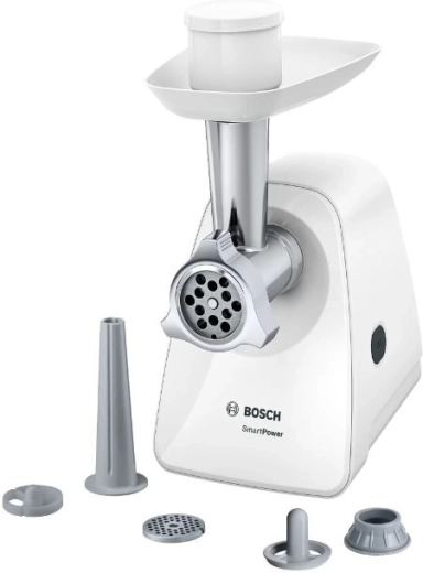 Bosch MFW2520W SmartPower gaļas maļamā mašīna, kompakta elektriskā