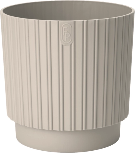 MIKA Cyli Petit ECO planter from recycled plastic 22 cm almond