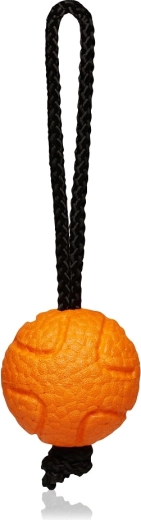 Explorer Dog AirBall with rope – orange dog ball 6.5 cm