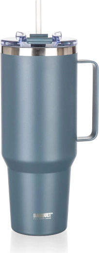 TWAIN Stainless Steel Mug with Handle 1200 ml, Dark Grey