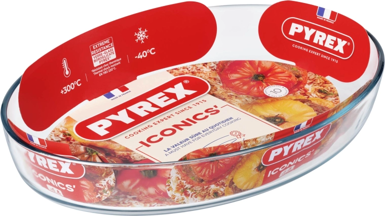 Ovāla cepamtrauka PYREX 4,2 l, stikls 40 × 27 × 7 cm