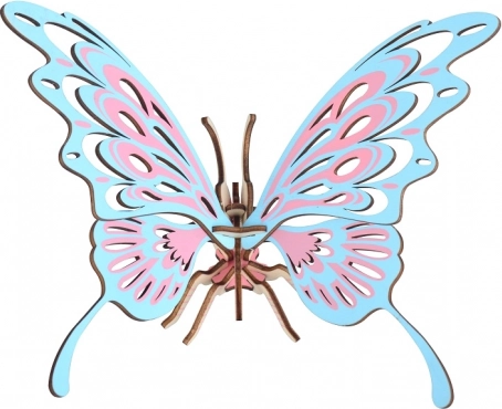 Woodcraft Wooden 3D Puzzle – Colorful Butterfly
