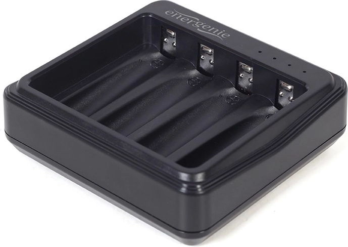 USB lādētājs AA/AAA akumulatoriem, melns