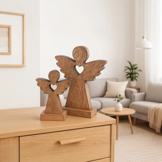 Stable freestanding decoration for a dresser or shelf