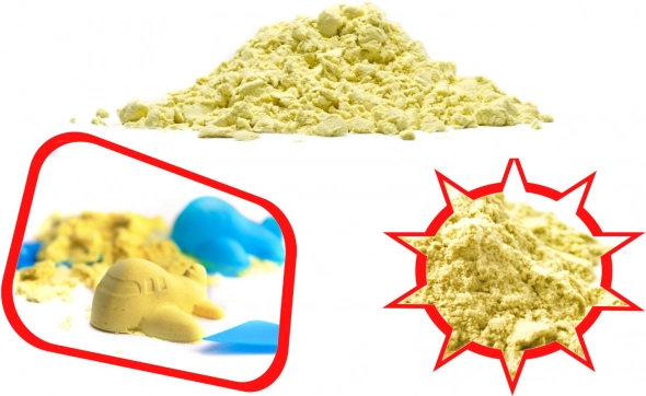 Maģiskās kinētiskās smiltis bērniem 1 kg – Dzeltens