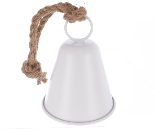 Hanging Metal Bell – White