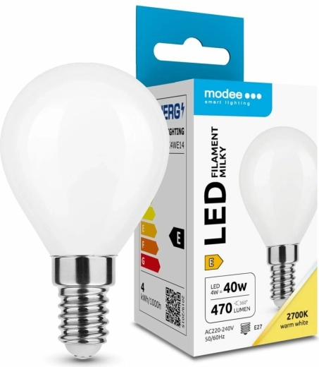 Modee LED Bulb Filament Milky Globe Mini G45 4 W E14 warm white