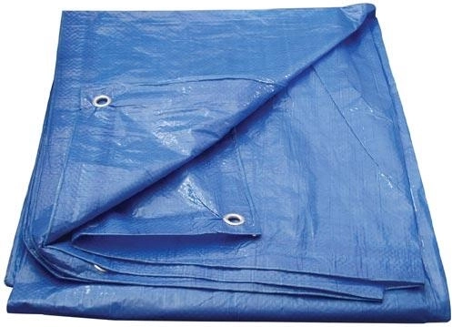 Brezents ar cilpām 4 × 5 m (ekonomiskais), zils