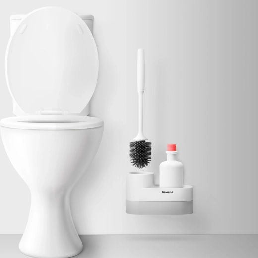 Toilet Brush Set with Storage Compartment