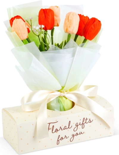 Artificial Tulip Decoration in a Gift Bag